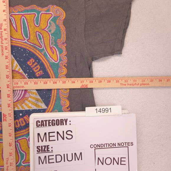 Pink Floyd Band Dark Side Of The Moon Crew Neck T Shirt Mens Size Medium M Gray - Picture 7 of 9